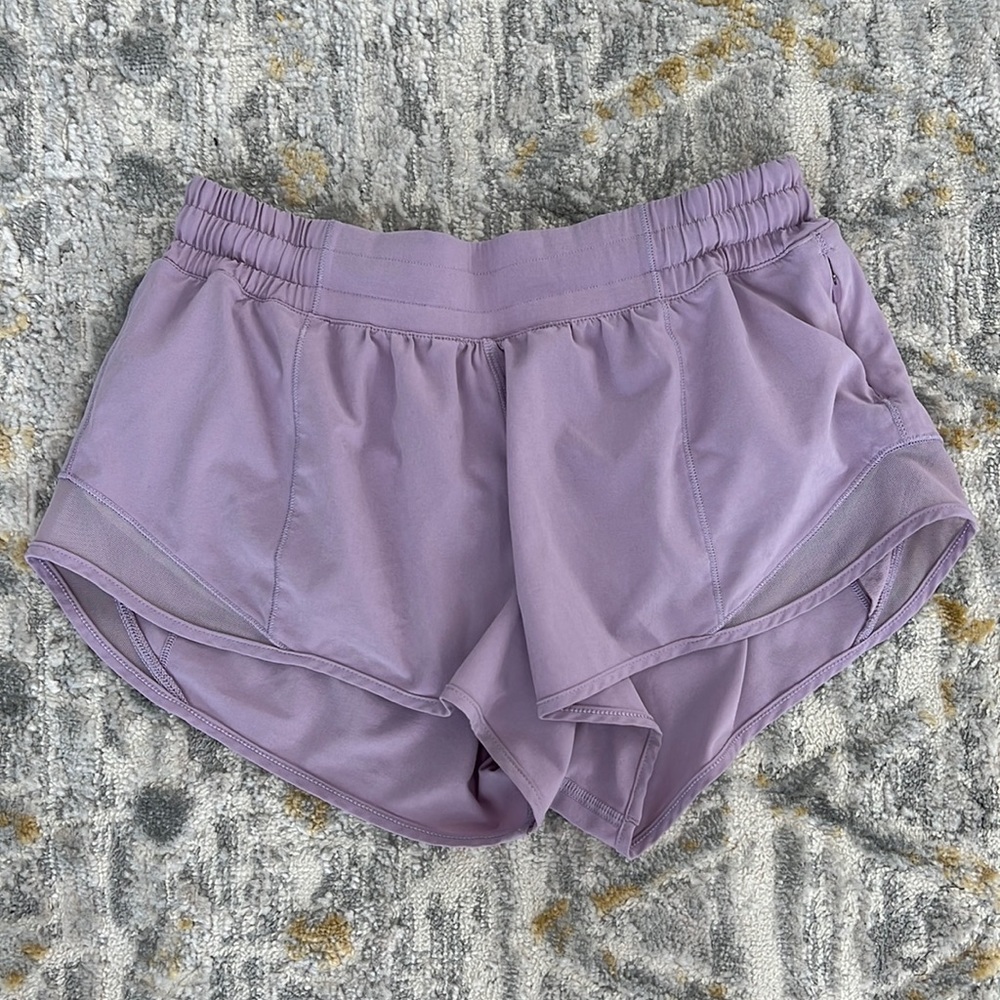 Lululemon Hotty Hot Shorts (pale purple; size 6)